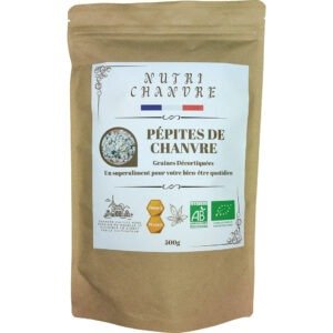 Graines de chanvre bio décortiqués pépites de chanvre Nutri Chanvre
